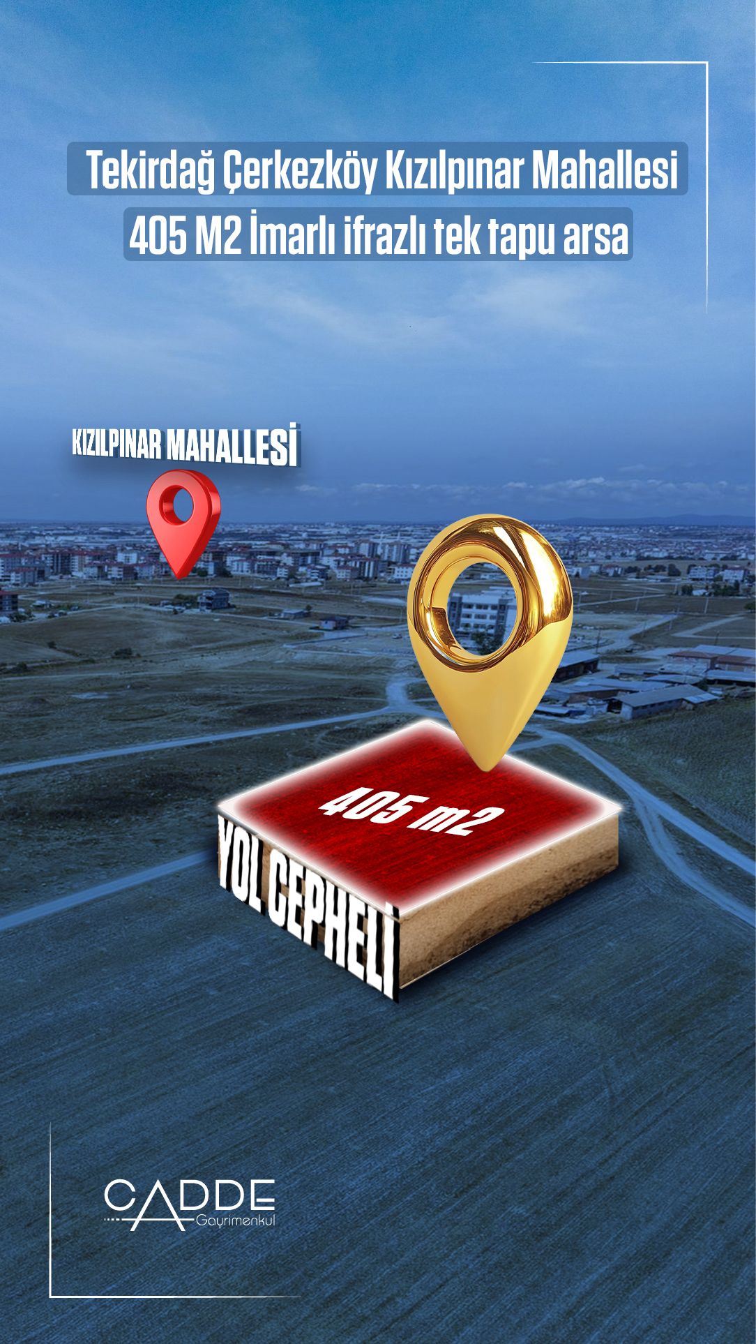 ÇERKEZKÖY KIZILPINAR SATILIK ARSA - VAR Gayrimenkul